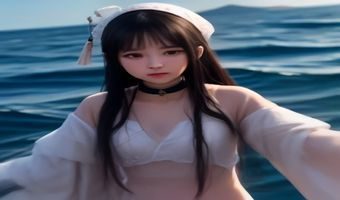 黑色极简舞台上现代舞女舞者正在表演流体感美女热舞，肢体延伸优美，舞台灯光冷色调营造艺术氛围